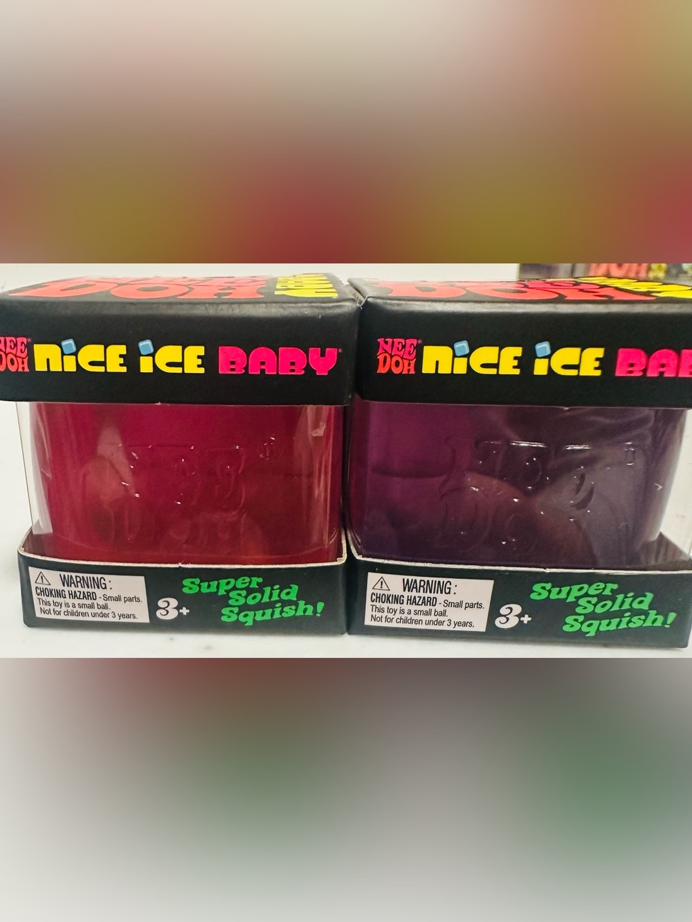 Nice Ice Baby Super Solid Squish Kids Toy - pink & Purple